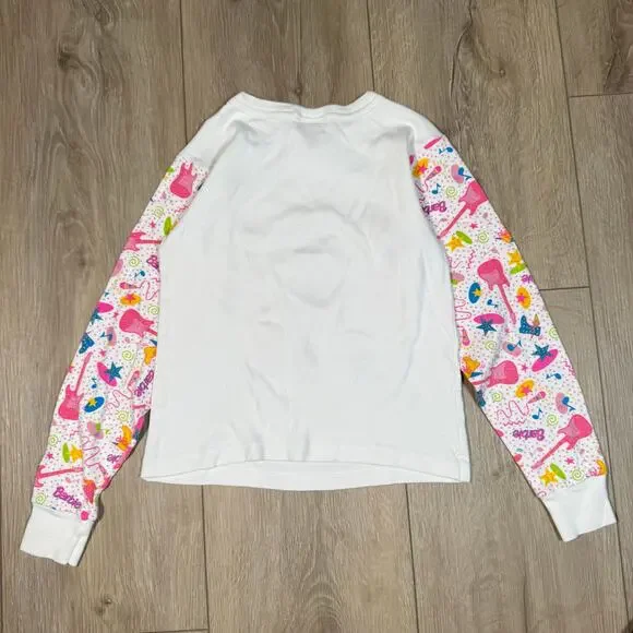 Vintage 90s Barbie long sleeve shirt Girls size 10 made in usa 100% cotton - Picture 3 of 8